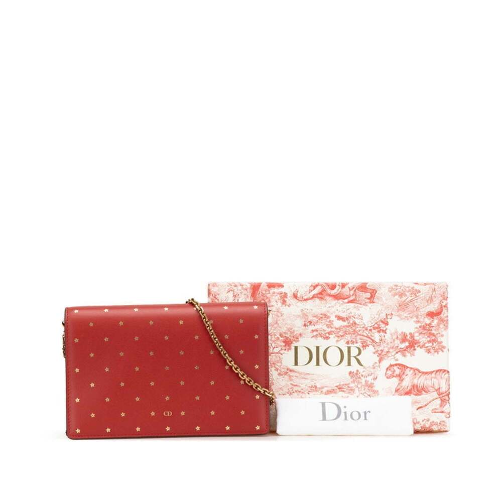 CHRISTIAN DIOR Red Leather Shoulder Bag - Picture 14 of 15